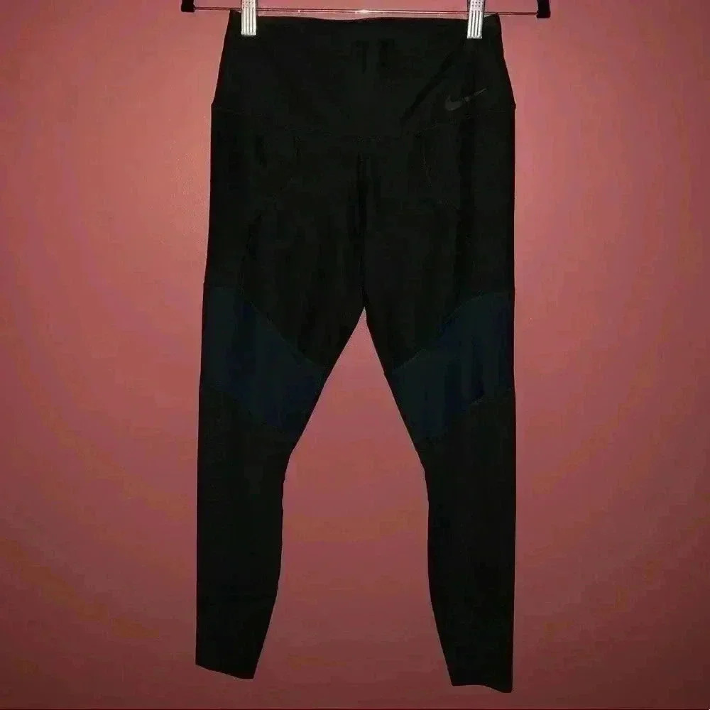 Nike Black/ Navy with mesh Leggings